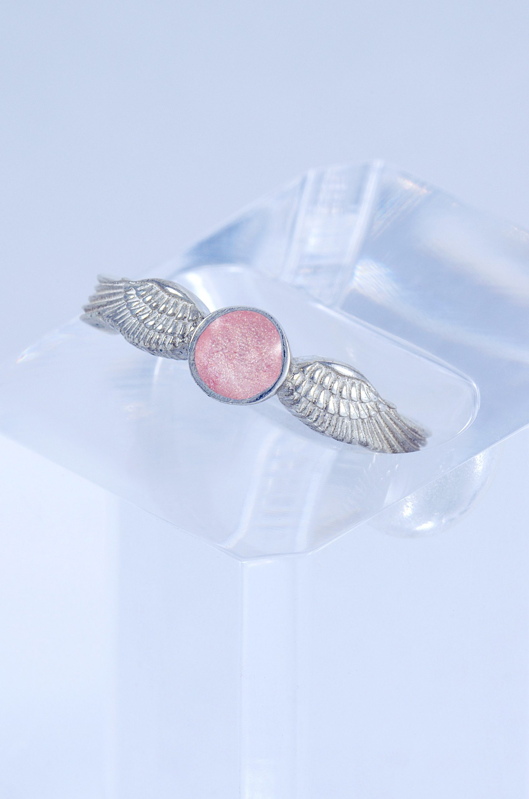 thumbnail image 2 of Vintage Unbrand Angel Ring – Silver Plated, Adjustable Size – 8x10 Bezel – Pack Of 3 2 of 4