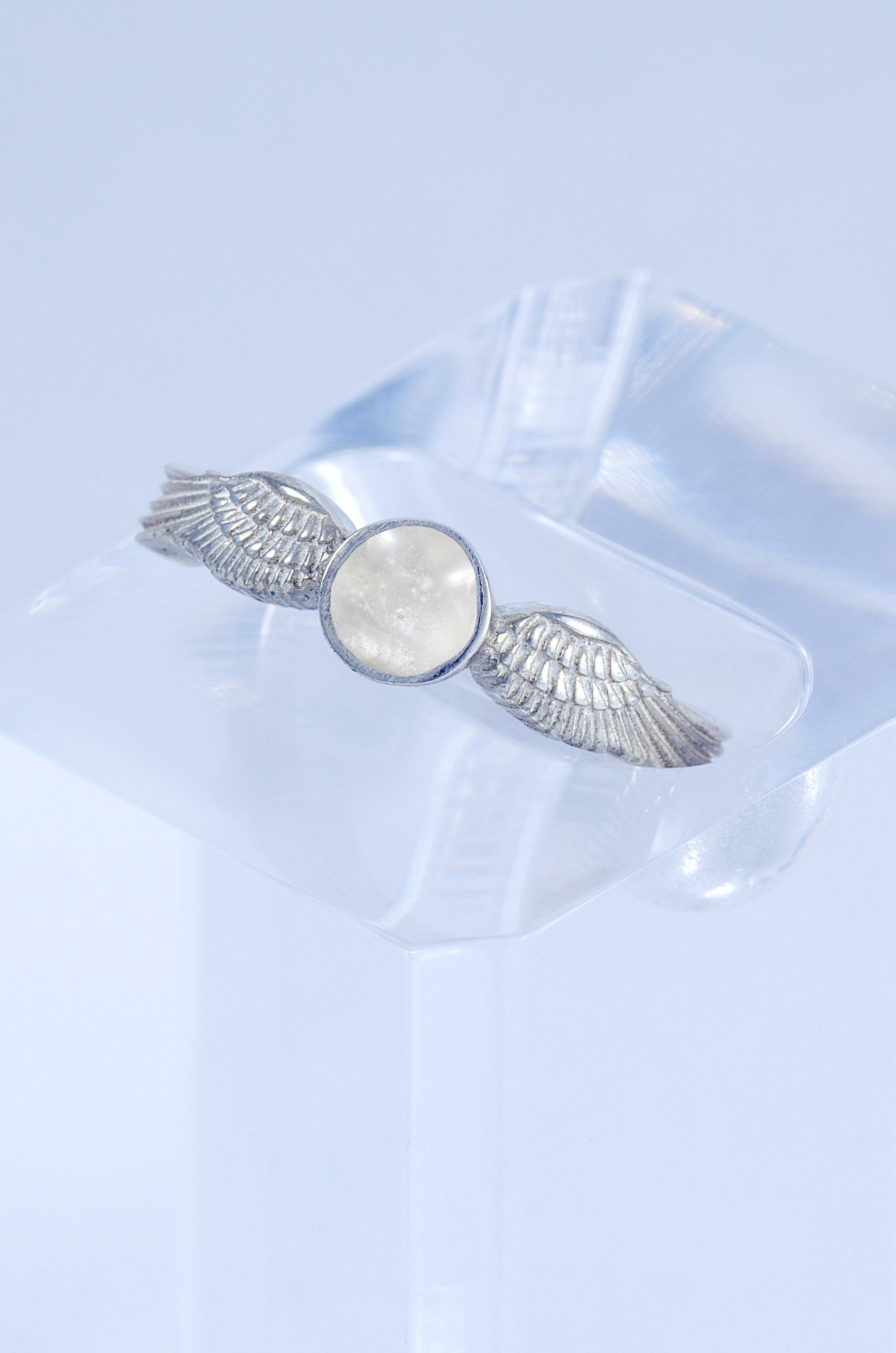 thumbnail image 2 of Vintage Unbrand Angel Ring – Silver Plated, Adjustable Size – 8x10 Bezel – Pack Of 3 2 of 4